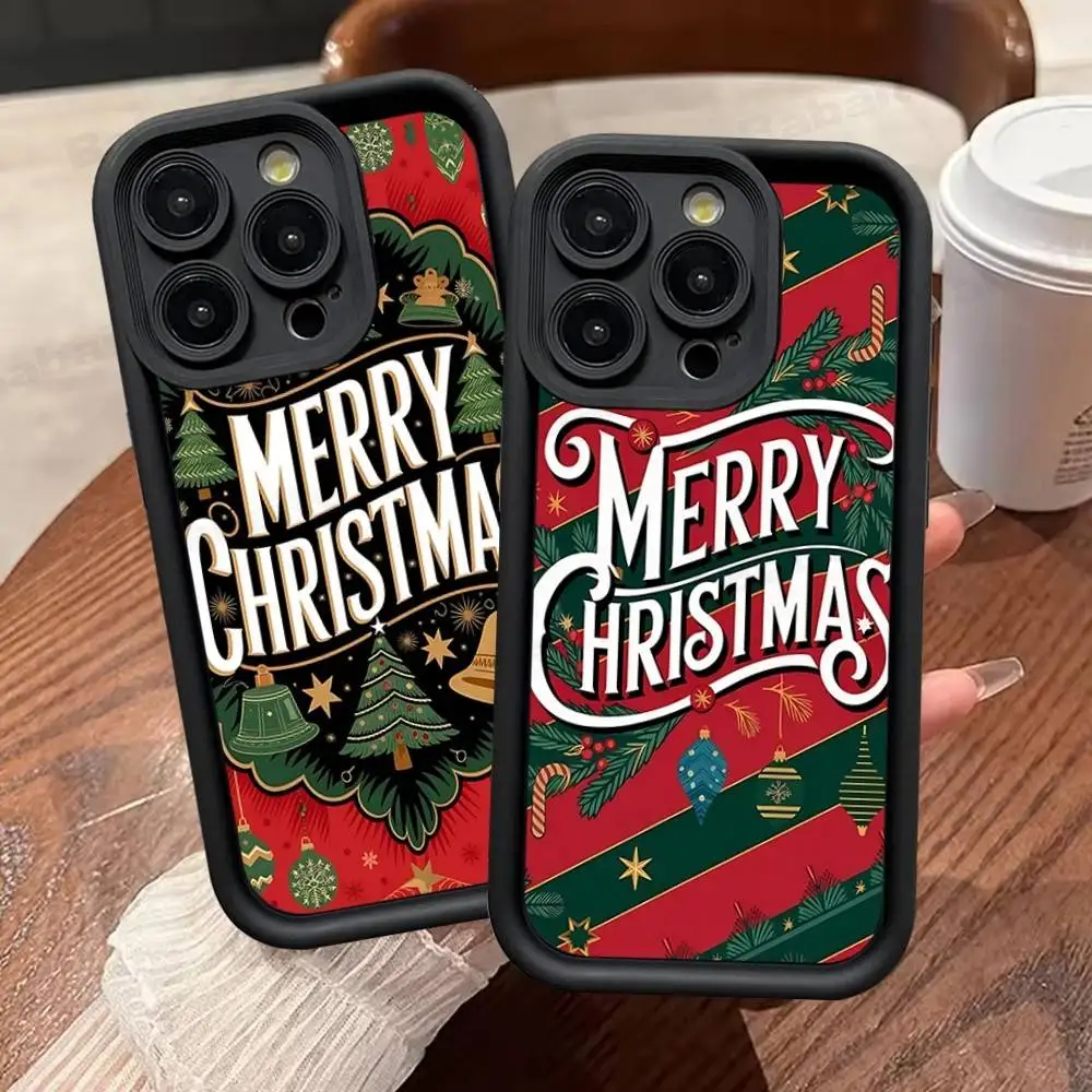 

Merry Christmas Phone Case For IPhone 17 16 E 15 14 13 12 11 Pro Max Plus Back Cover