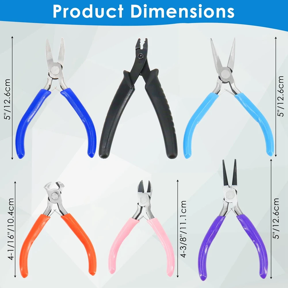 Jewelry Pliers 6Pcs Pliers For Jewelry Making Professional Jewelry Pliers Set For DIY Beading Craft-[Jyqn A78G]