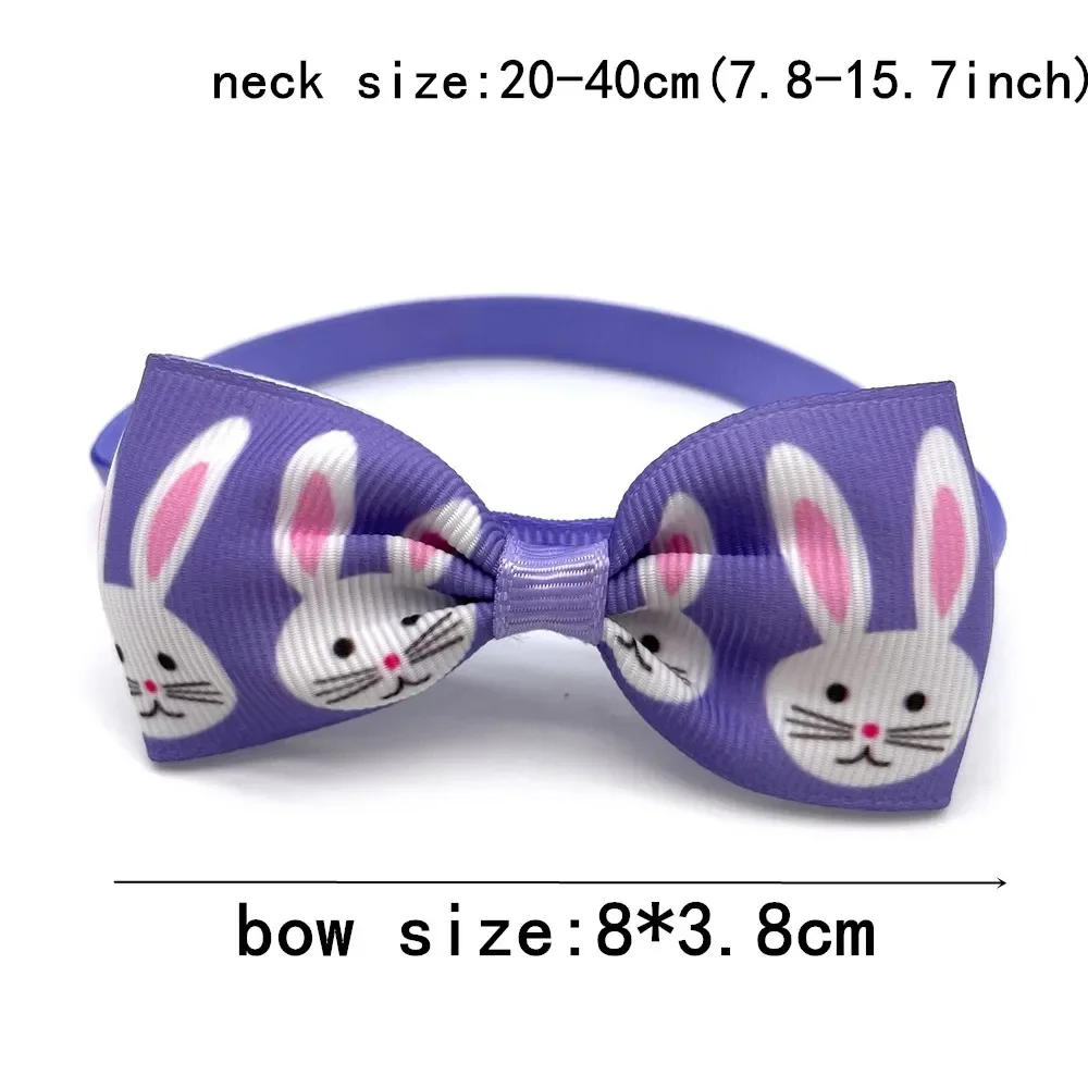 50/100pcs Easter Bow Tie Eggs Rabbit Style Puppy Dog Supplies Pet Dog Bowtie Small Dog Cat Bowtie Grooming Accessories