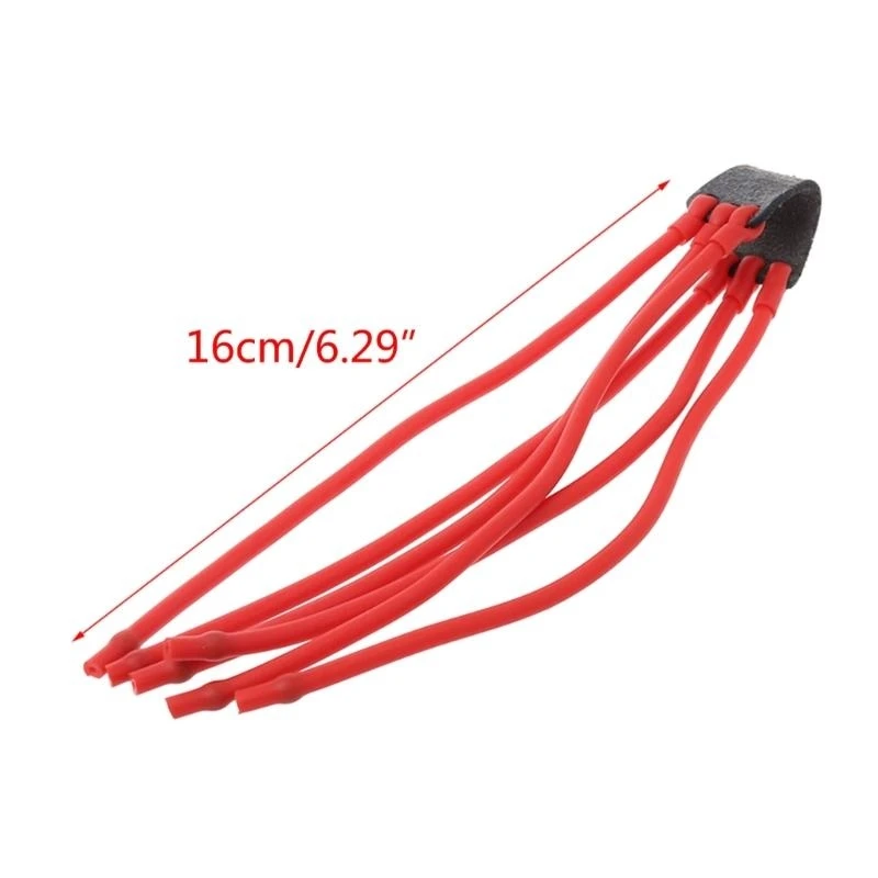 Slingshot Band Group Leather Pocket Rubber Band Latex Powerful Catapult Replacement Outdoor Hunting Shooting Tube Sling Elastic view 6