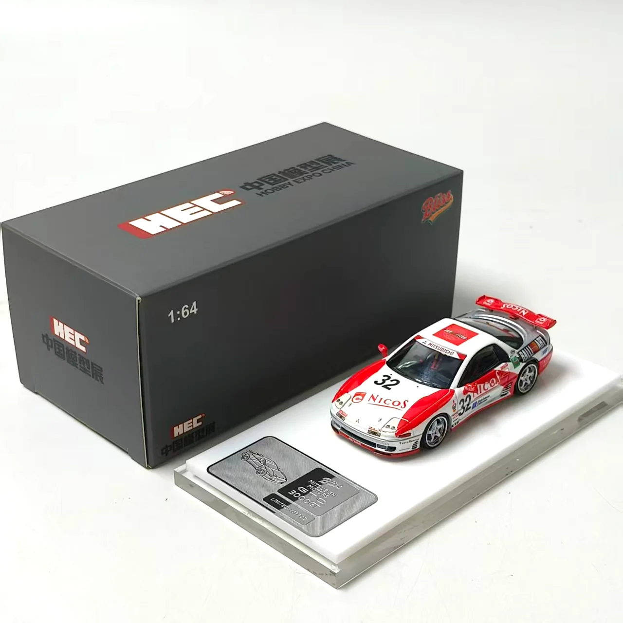 Modèle de voiture en alliage Diecast Bliss à l'échelle 1:64 Mitsubishi 3000GT Thunderfire