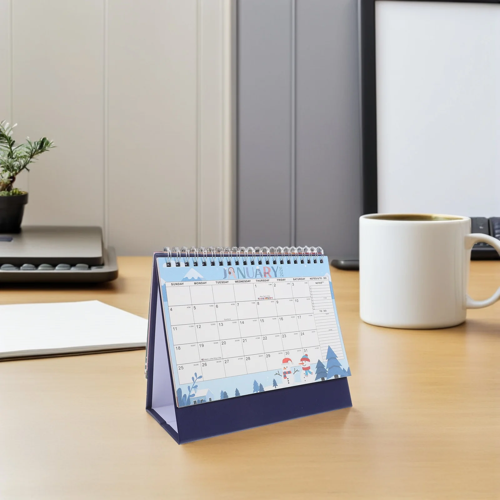 Mini Desk Calendar 2025-2026 Small Standing Flip Table Top Calendar For Office Home Daily Planner Patriotic Decor