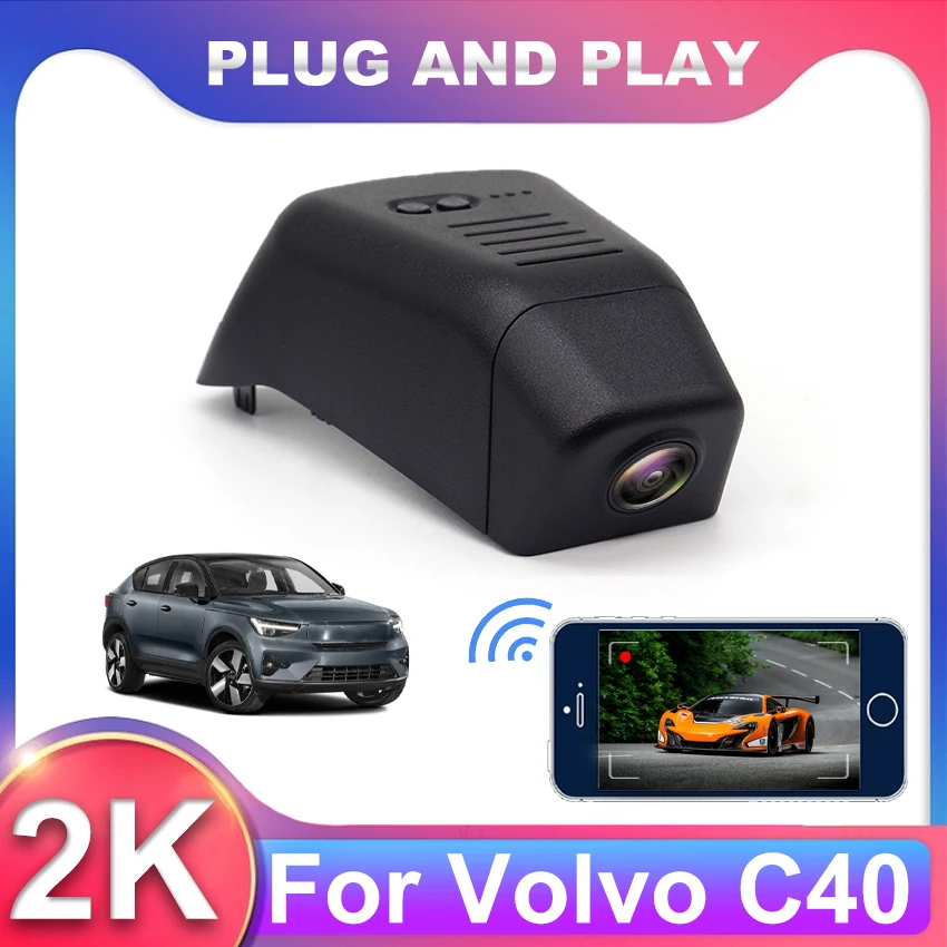 

New! 2K Easy to install Car DVR wifi Video Recorder Dash Cam Camera For Volvo C40 2022 2023 2024 Dashcam HD 1600P