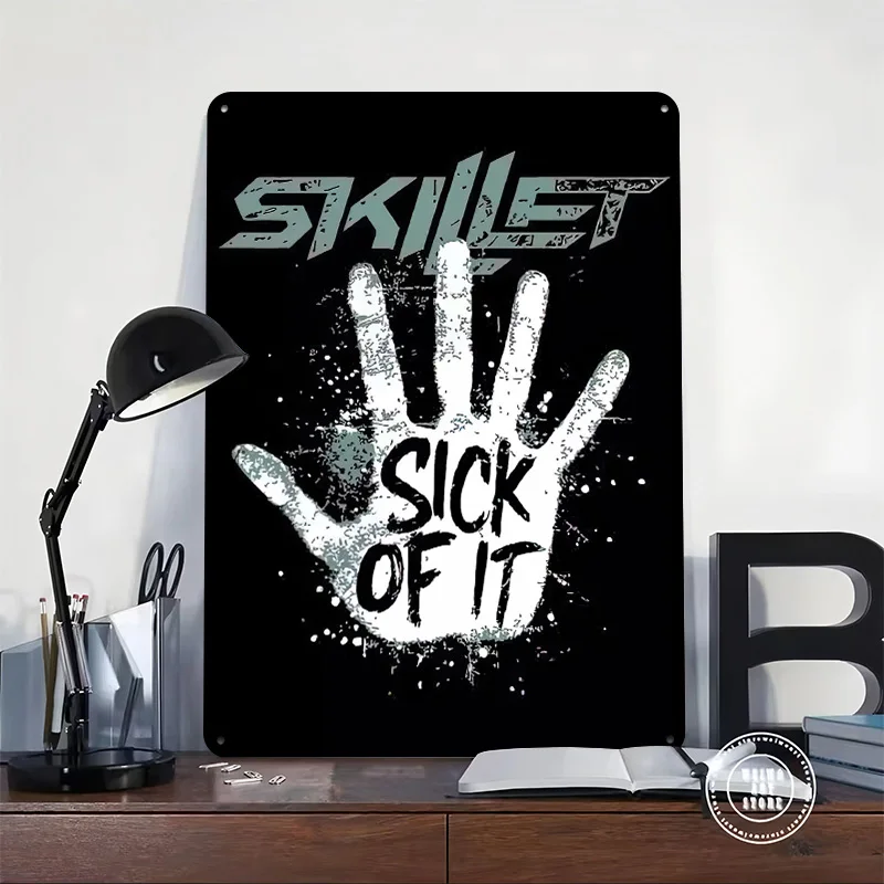 Skillet 3D Texture Printed Poster Custom Vintage Metal Tin Plate Sign for Wall Art Decoration Home Decor Items Room Accessories