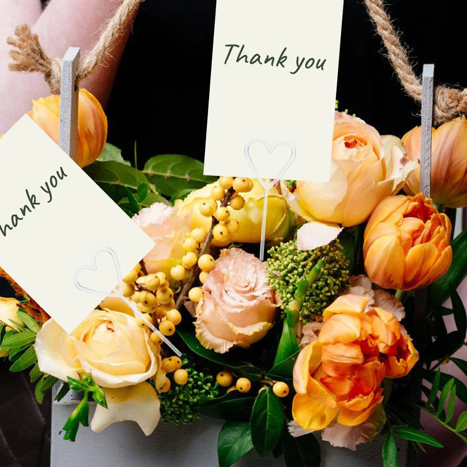 80 pçs picareta floral de plástico transparente flor titular do cartão vara titular do cartão buquê acessórios decorações de casamento