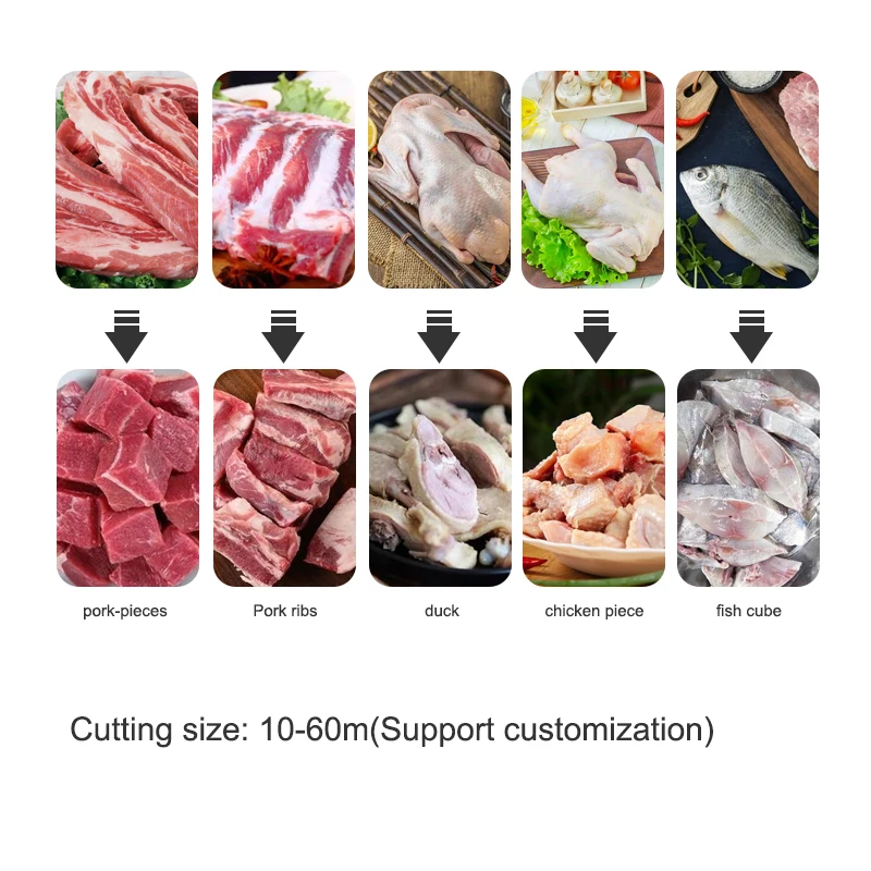 Factory Direct Beef Pork Dicer Meat Cutting Machine Cube Automatic Chicken Cutting Machine Dicing Frozen Meat Cutter Meat Slicer