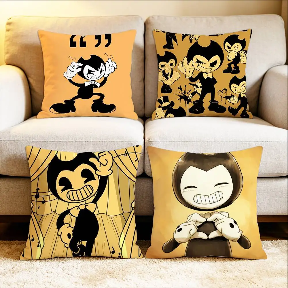 

Game Bendy And The Ink Machine Various Sizes Square Pillow Case For Car Home Bedchamber Decor