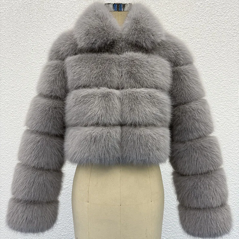 Women Imitation Fox Fur Faux Fur Short Women For Coat 2025 New Winter Thick Fur Coat Temperament Elegance Faux Fox Fur Coat H510