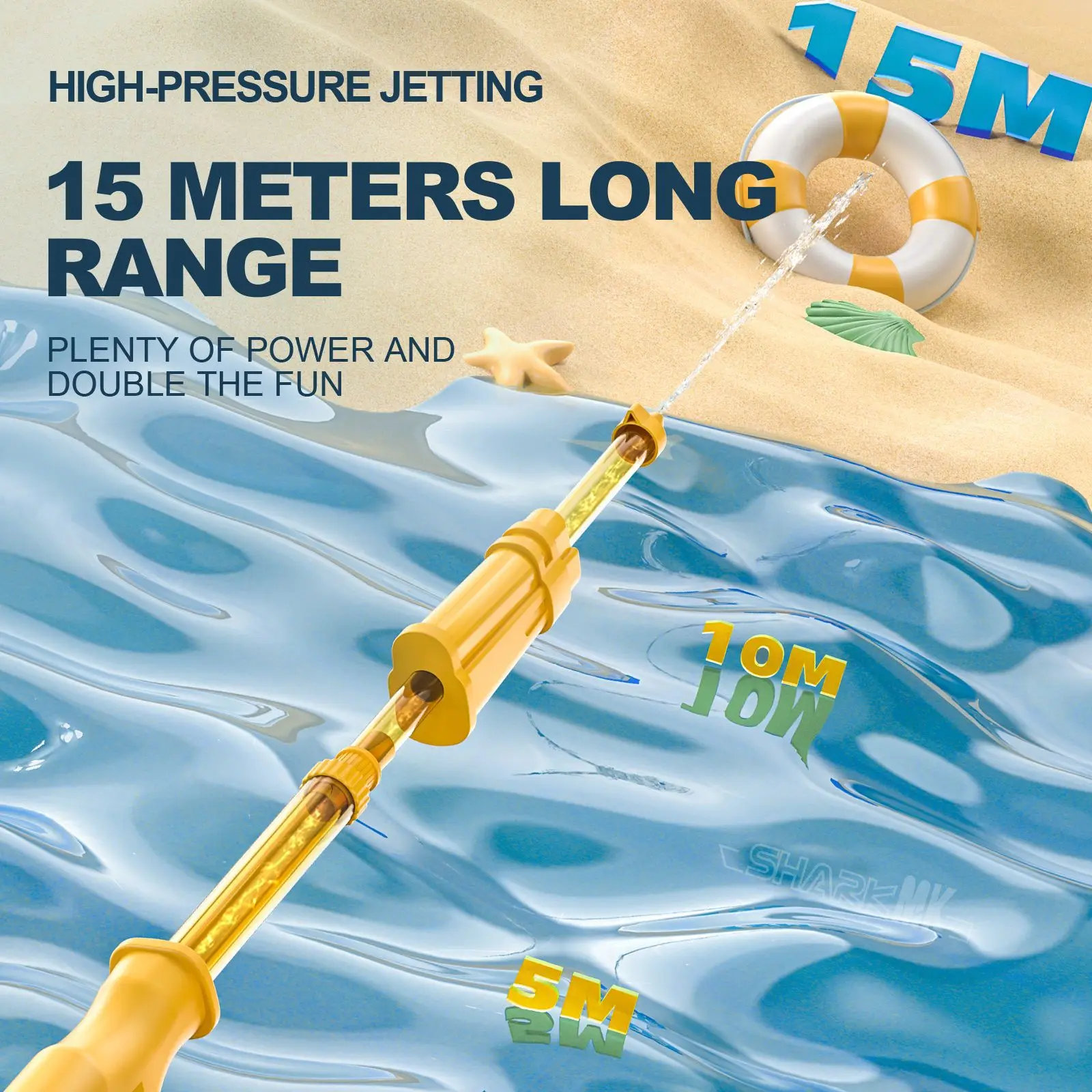 ألعاب حمام السباحة اليدوية القابلة للسحب لمهرجان رش المياه حقيبة ظهر ذات ضغط عالي حقيبة مسدس مائي بسعة كبيرة 15 لتر لعبة مياه صيفية