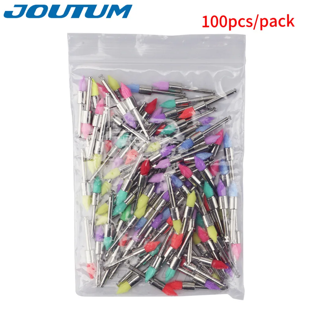 

100pcs Dental Polishing Brush Disposable Latch type Mixed color Dental Materials Teeth Whitening Dental Lab