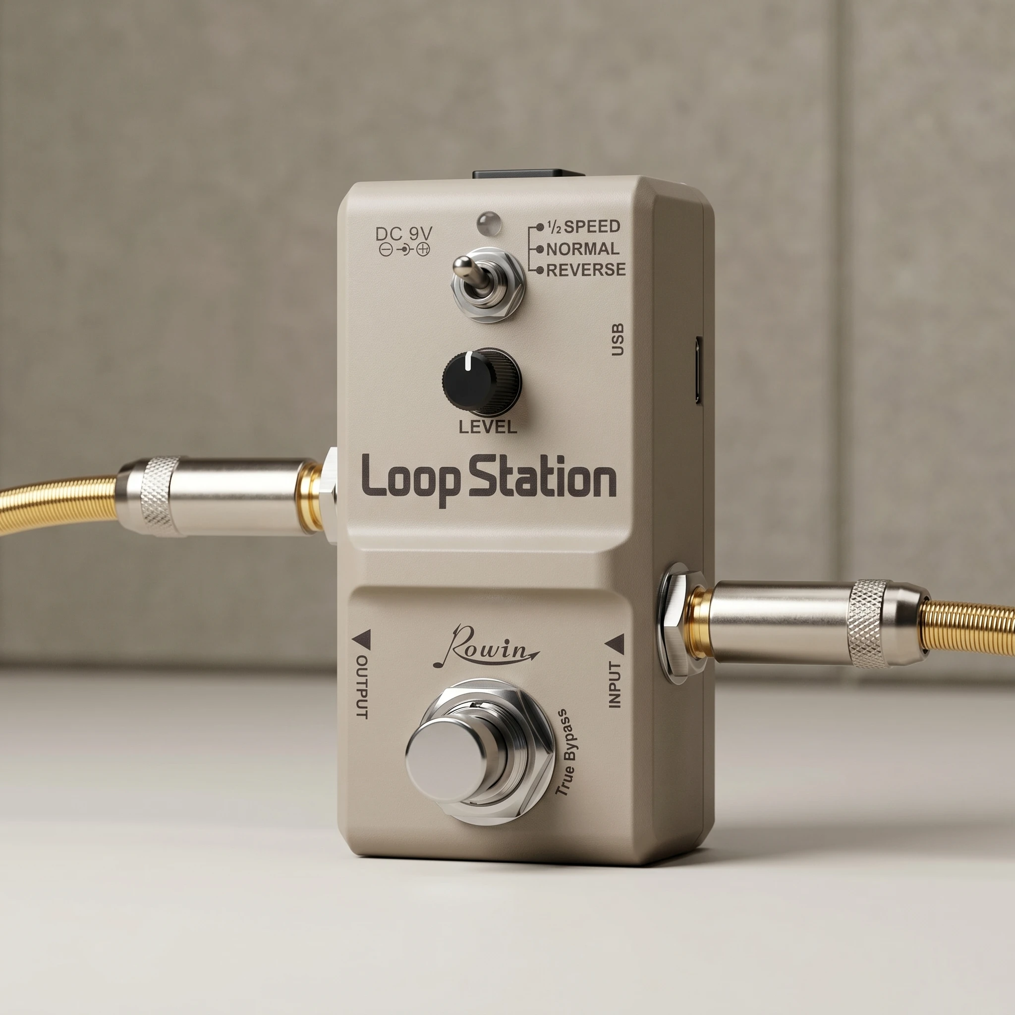 

Rowin LN-332S Looper Pedal 48K Studio Quality Unlimited Overdubs 10min Looping 1/2 Time Reverse True Bypass Mini for Stage