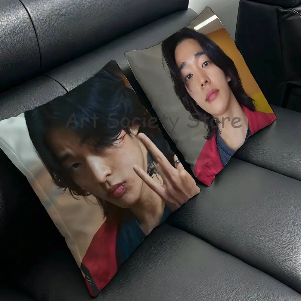 Ok J-Jin‑uk Anime Celebrity Merchandise All-Match Printed Pillow Case Sofa Car Office Room Decoration Protector