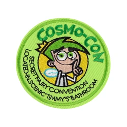 Funny Green Hair Boy Cartoon Patches for Clothes Embroidery Appliques Clothing Accessories Stickers Iron on Patches Stripes