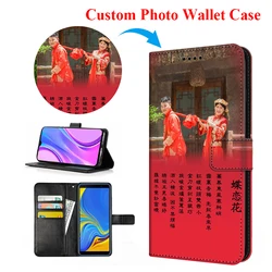 Print Photo Leather Case For Xiaomi Redmi Note 11 12 13 14 Pro Redmi 15C Poco F7 F6 X7 X6 Custom Personalized Book Flip Cover