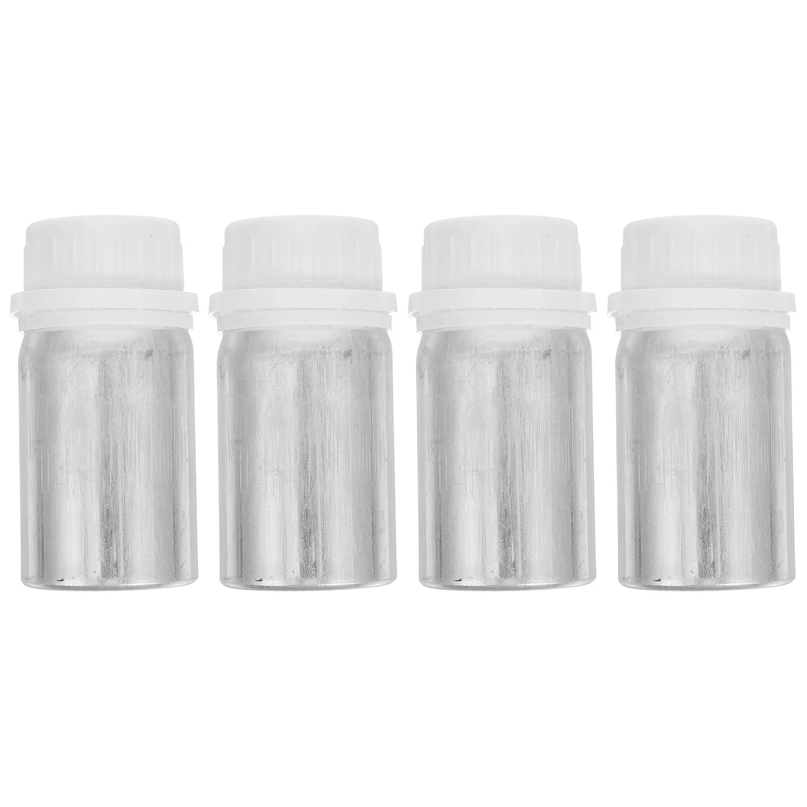 

4 Pcs Aluminum Bottle Sample Vial Lab Bottles Containers Chemical Laboratory Grade Dispensing