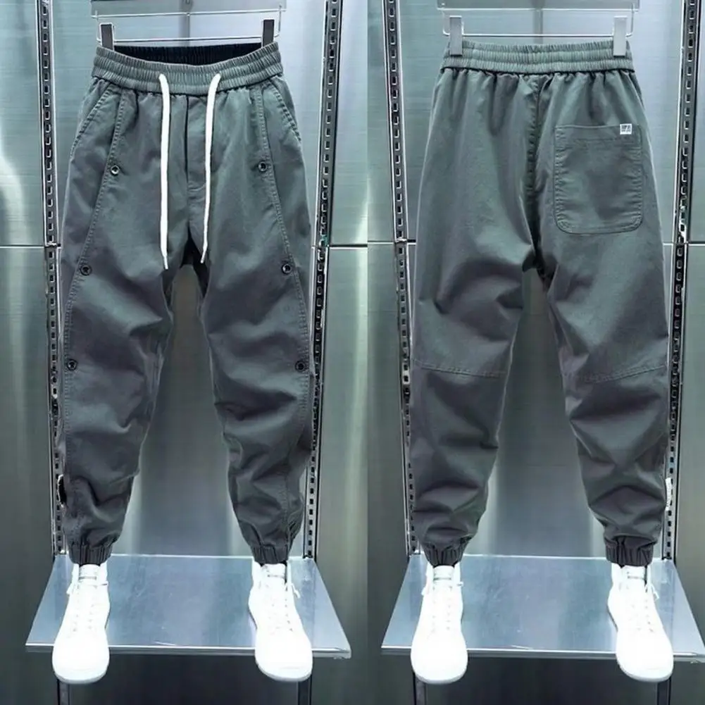 Pantaloni tascabili per cellulare pantaloni Cargo da uomo versatili vita elastica Multi tasche stile Streetwear ideale per l'allenamento all'aperto