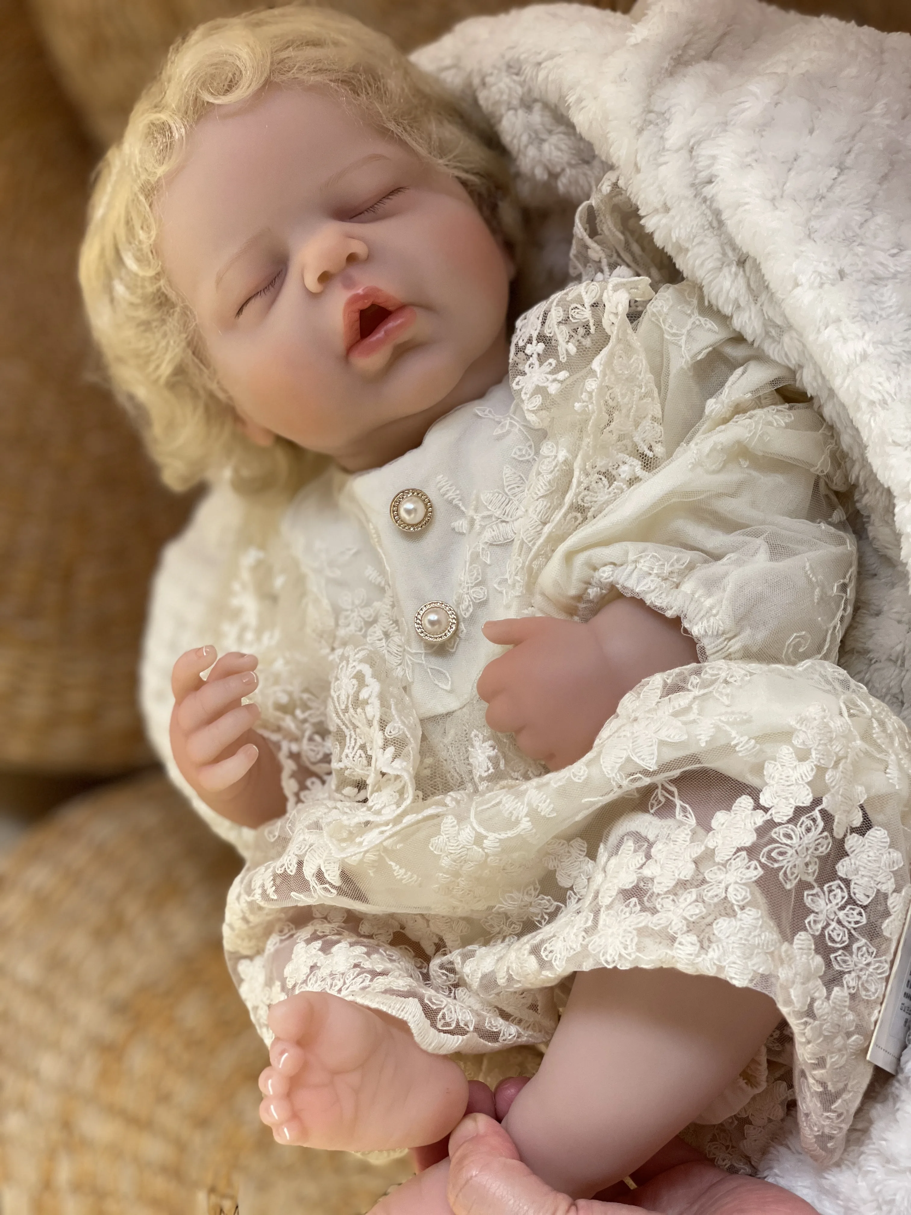 AnjoDoll 18 بوصة فتاة Alexis تولد من جديد الدمى واقعية كامل الجسم الفينيل الدمى ثلاثية الأبعاد رسمت ألعاب لحديثي الولادة للطفل هدية Mualecas تولد من جديد