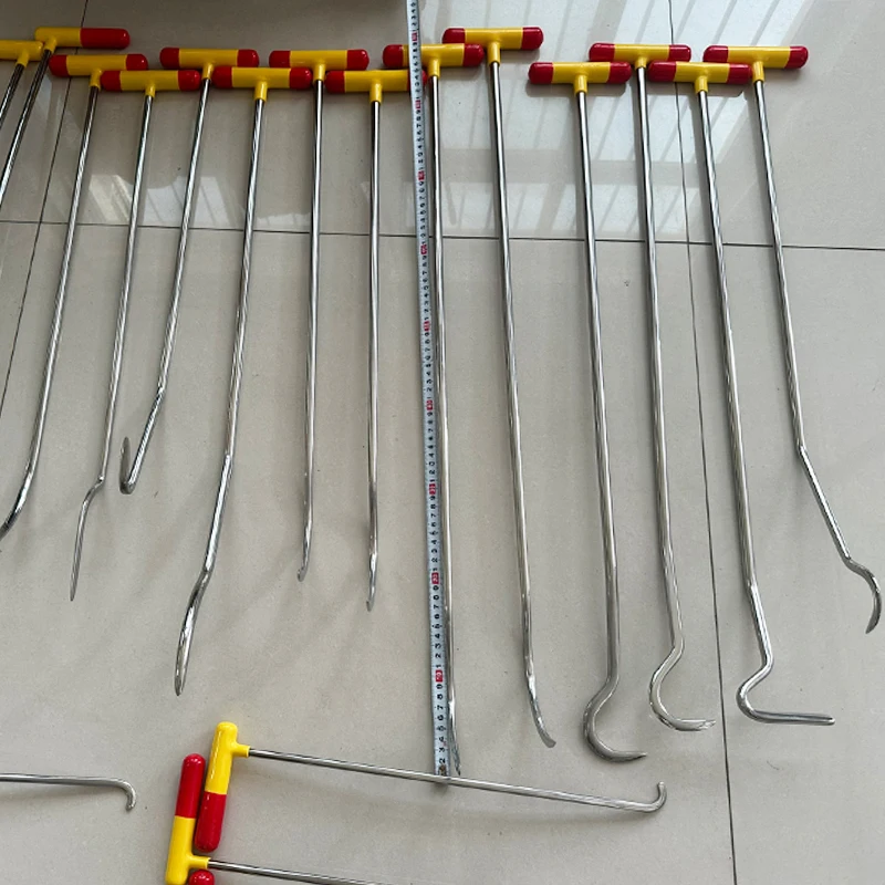29Pcs PDR Special Dent Hook Set Paintless Inner Pry Bar For Door Hood Sill Hail Dent Repair Tools