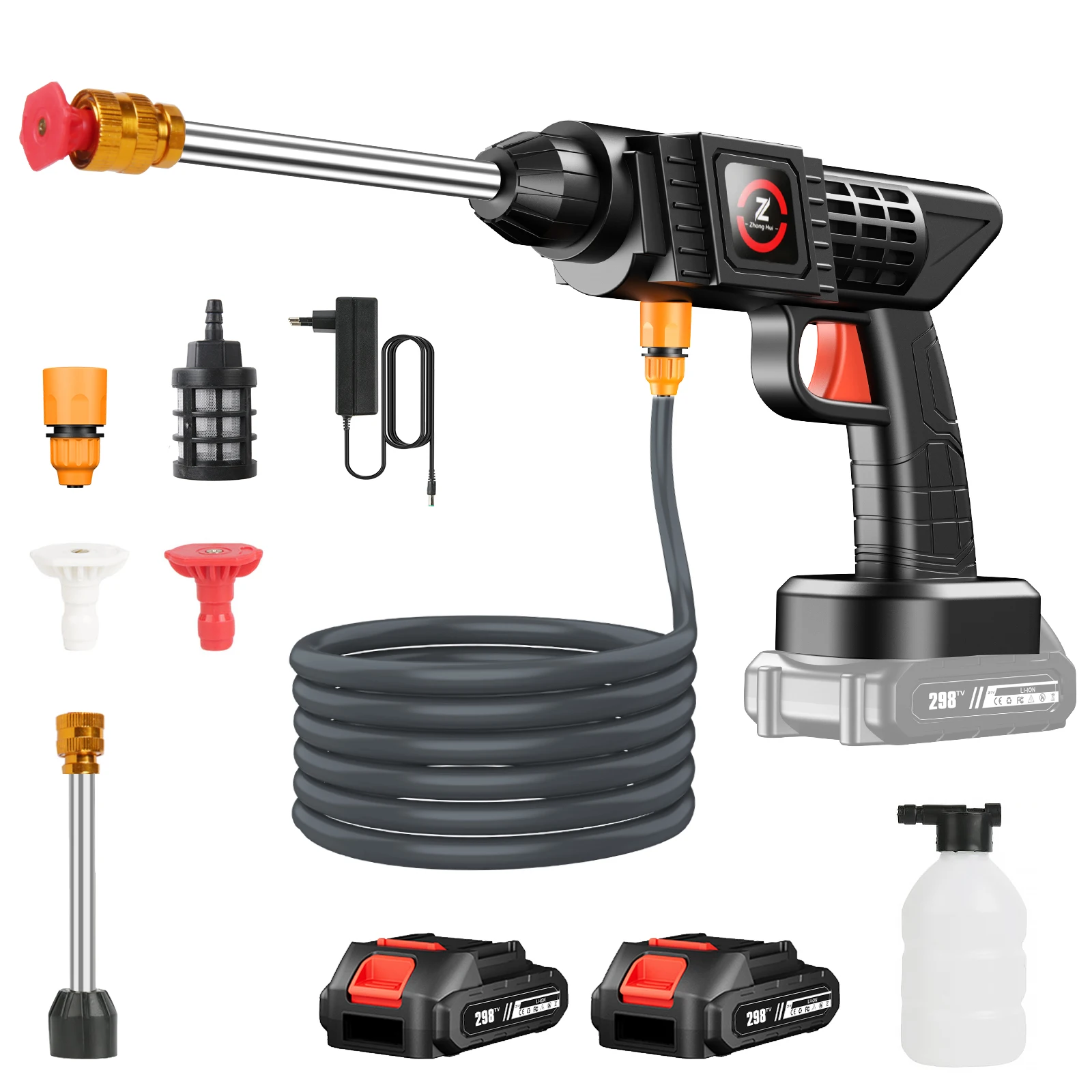 50 Bar Kabellose Hochdruck-Autowaschpistole Kompatibel mit Makita 21V Batterien 10-Meter Sprühreichweite Ideal für Autos und Gärten – Detail 4