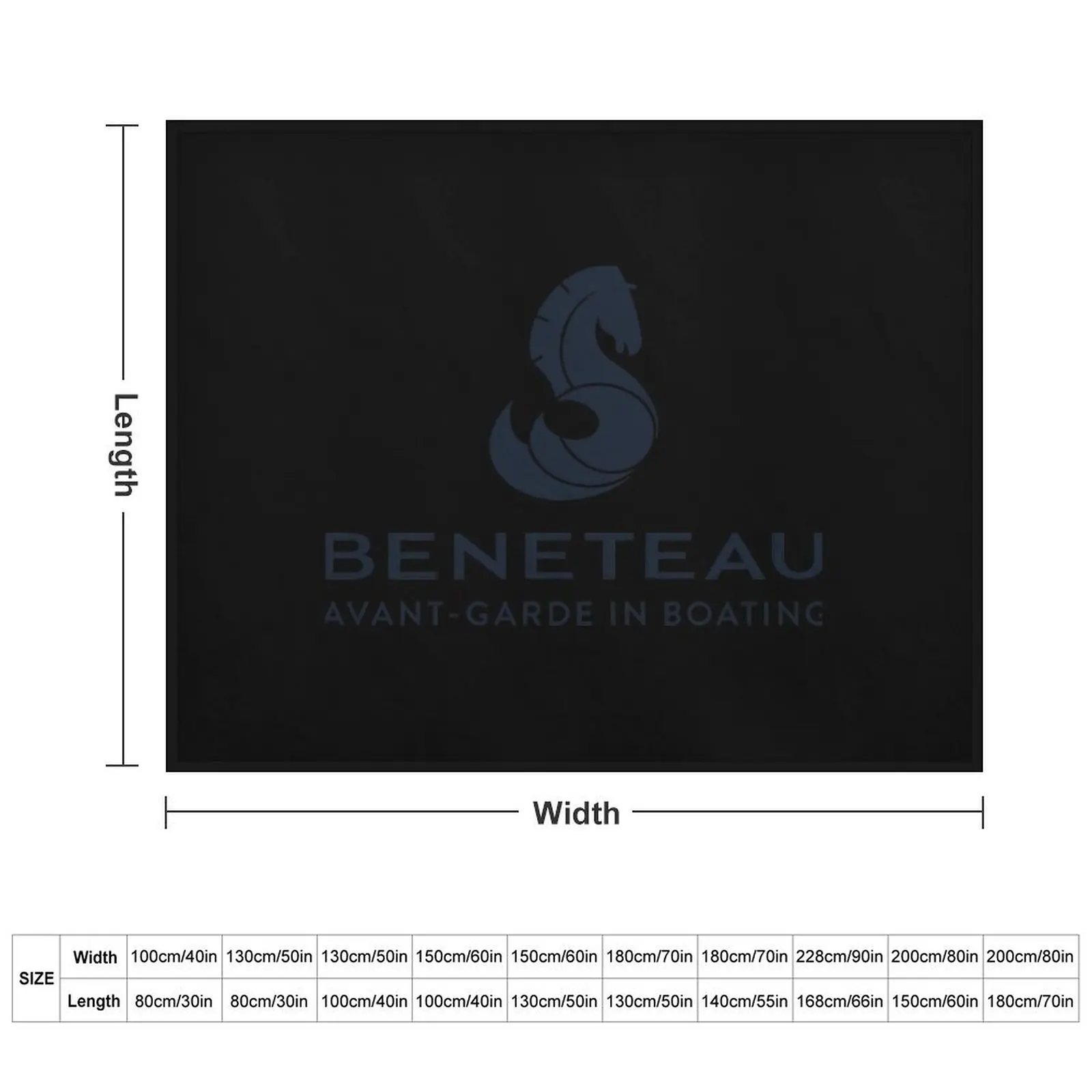 Beneteau Yachts Logo Fishing Boats Throw Blanket Warm for babies Nap Heavy Blankets