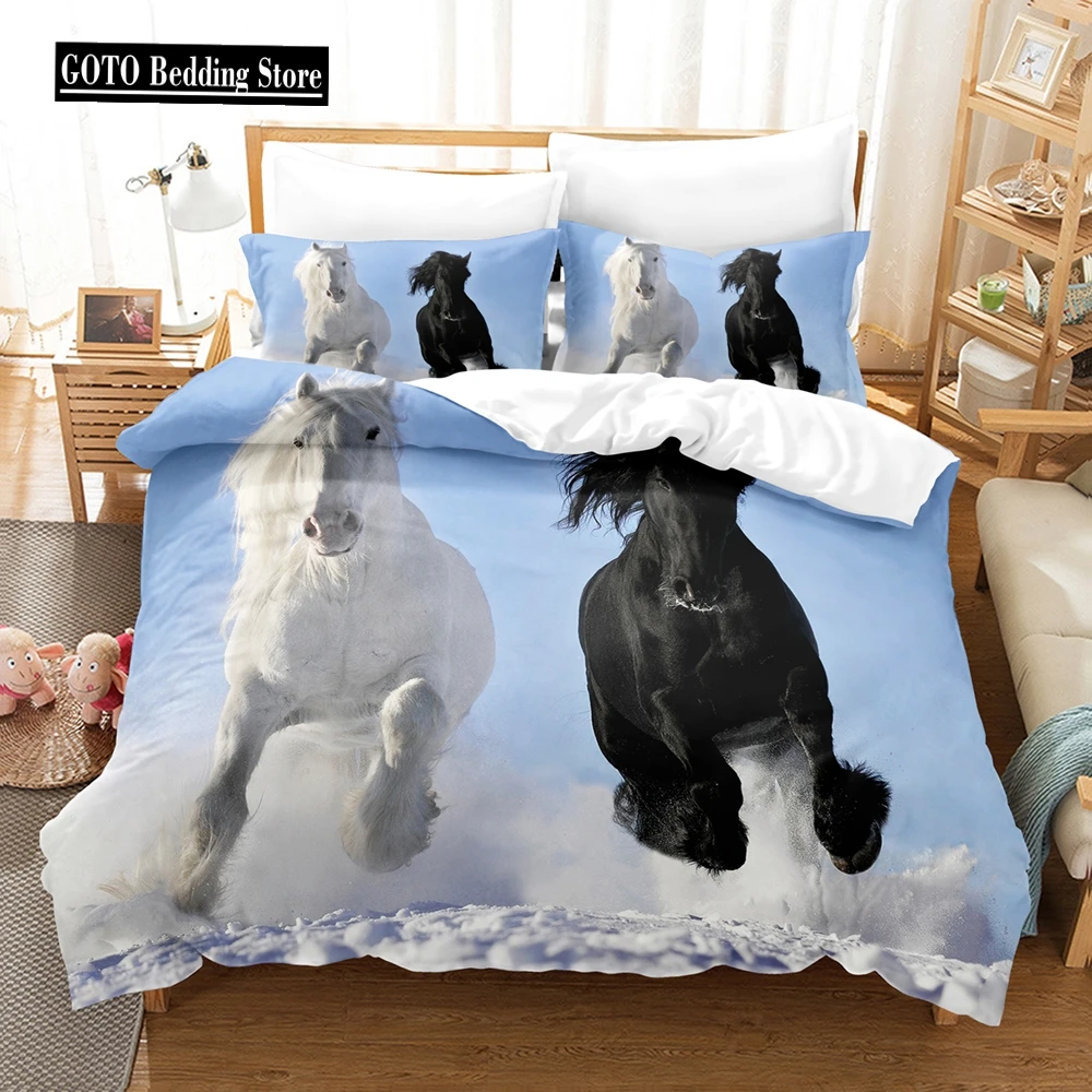 

Bedding Set Adults horse Duvet Cover Sets Kids,twin Full Queen King Bedroom Set Home Textile housse de couette bed set