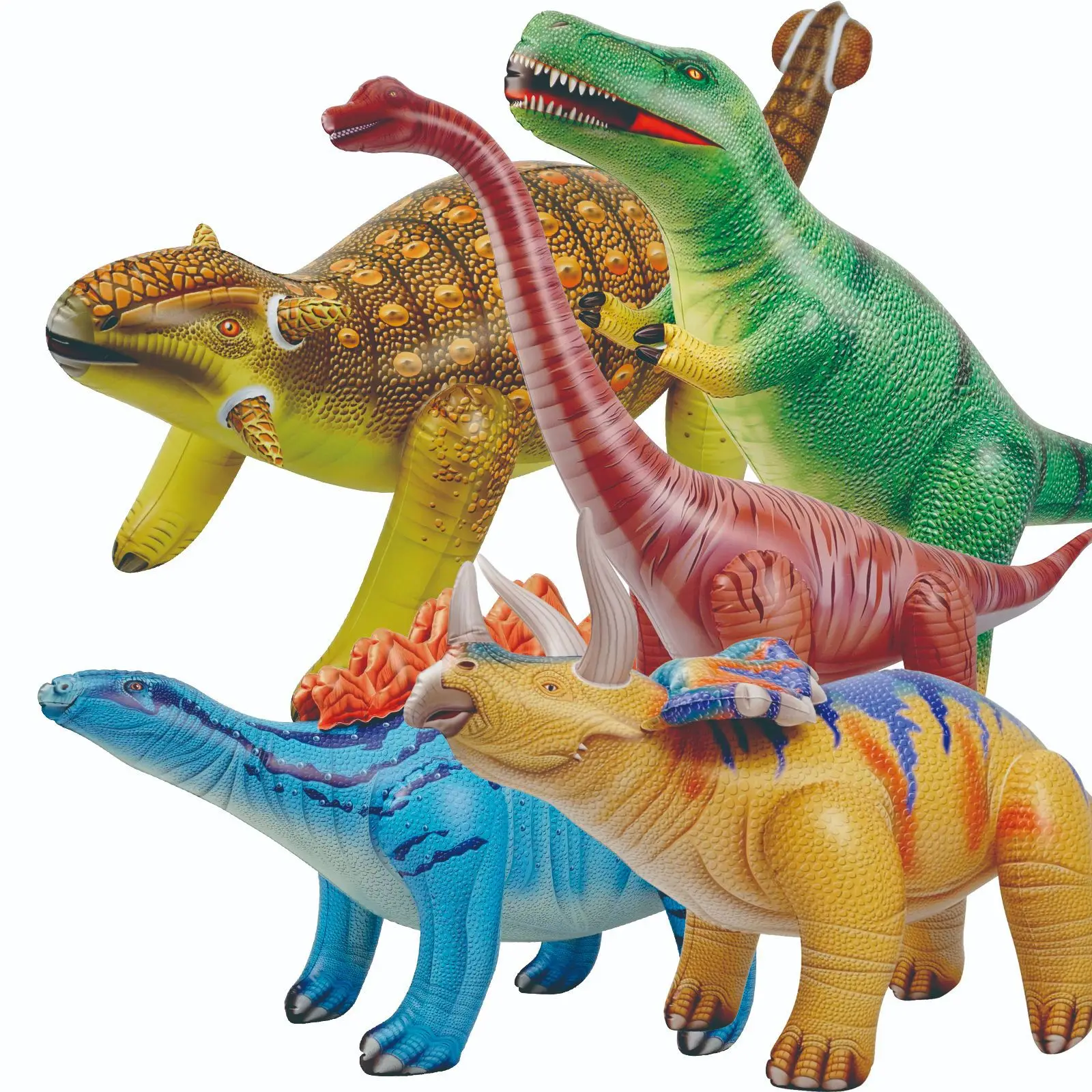 

New Oversized Color Inflatable Dinosaur Children's Toy Pterosaur Tyrant Brachiosaurus Triceratops Birthday Party Scene Layout
