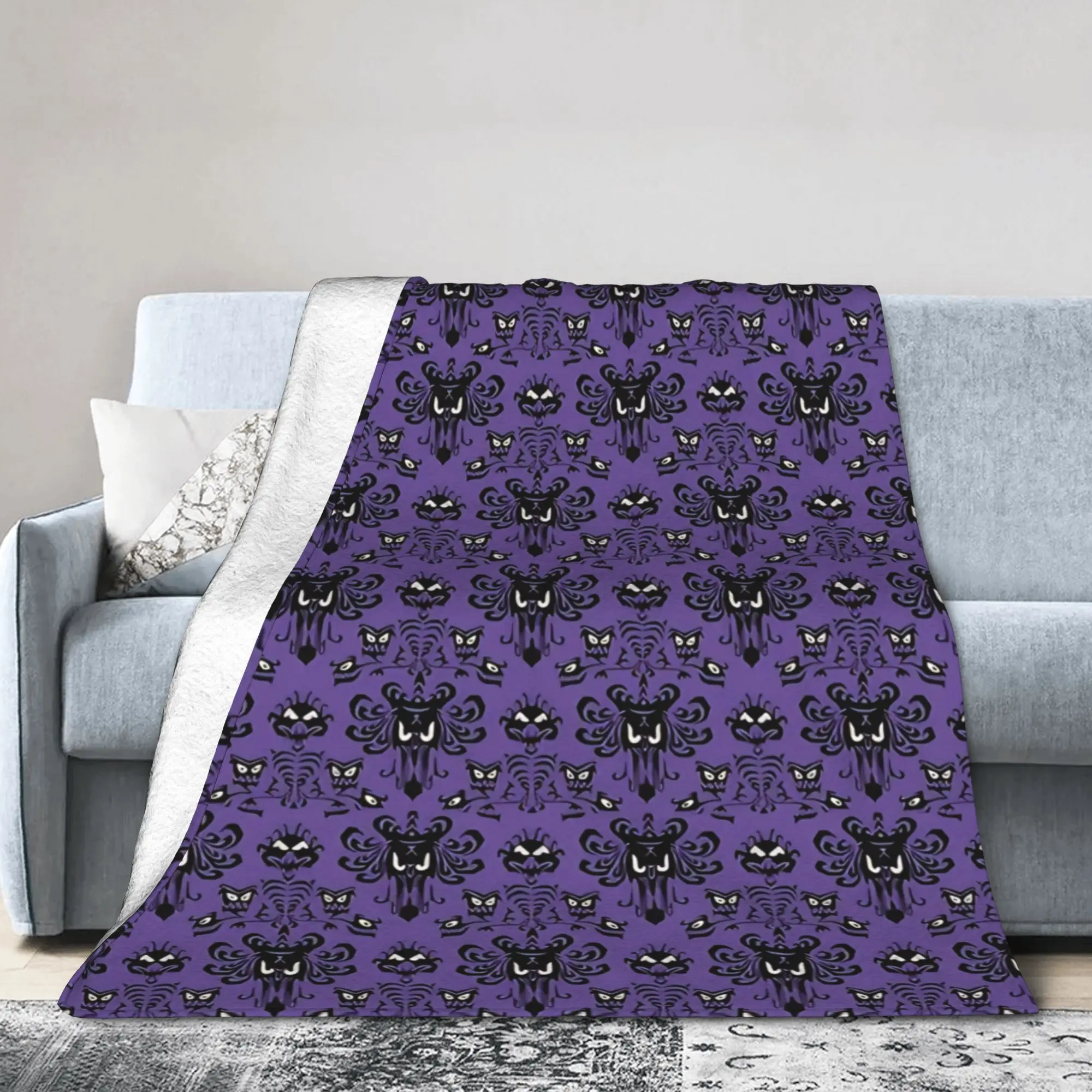 Haunted Mansion Horror Movie Blanket Quality Soft Cozy  Throw Blanket Winter Plane Travel Home Decor Funny Bedspread