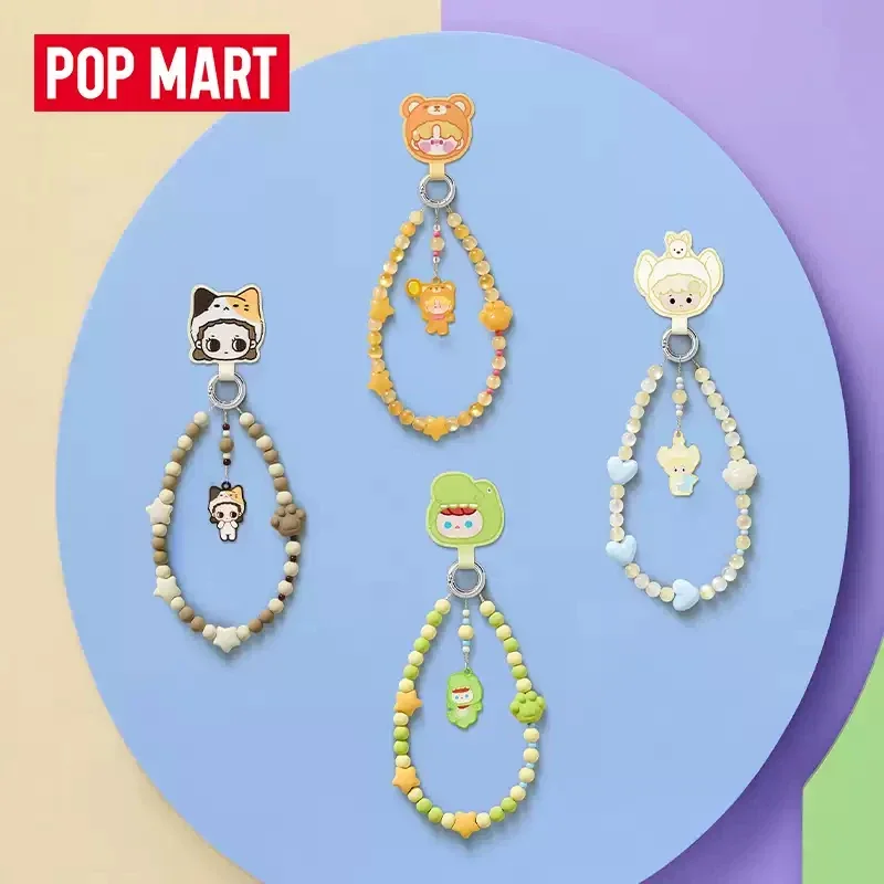 

POP MART POP BEAN Pajama Party Series Mobile Phone Chain Blind Box Mystery Box Guess Bag Toys Doll Cute Anime Figure Desktop