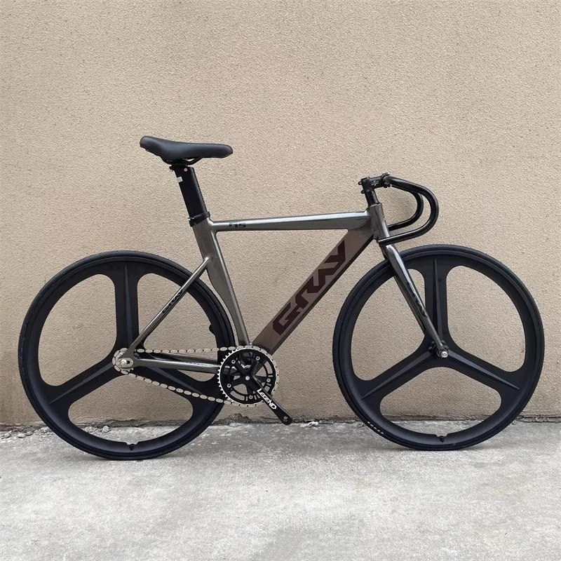GRAY F15 Fixed Gear Bike Aluminum Alloy Frame Fixie Single Speed Track Bicycle Aero Design Parts Customizable