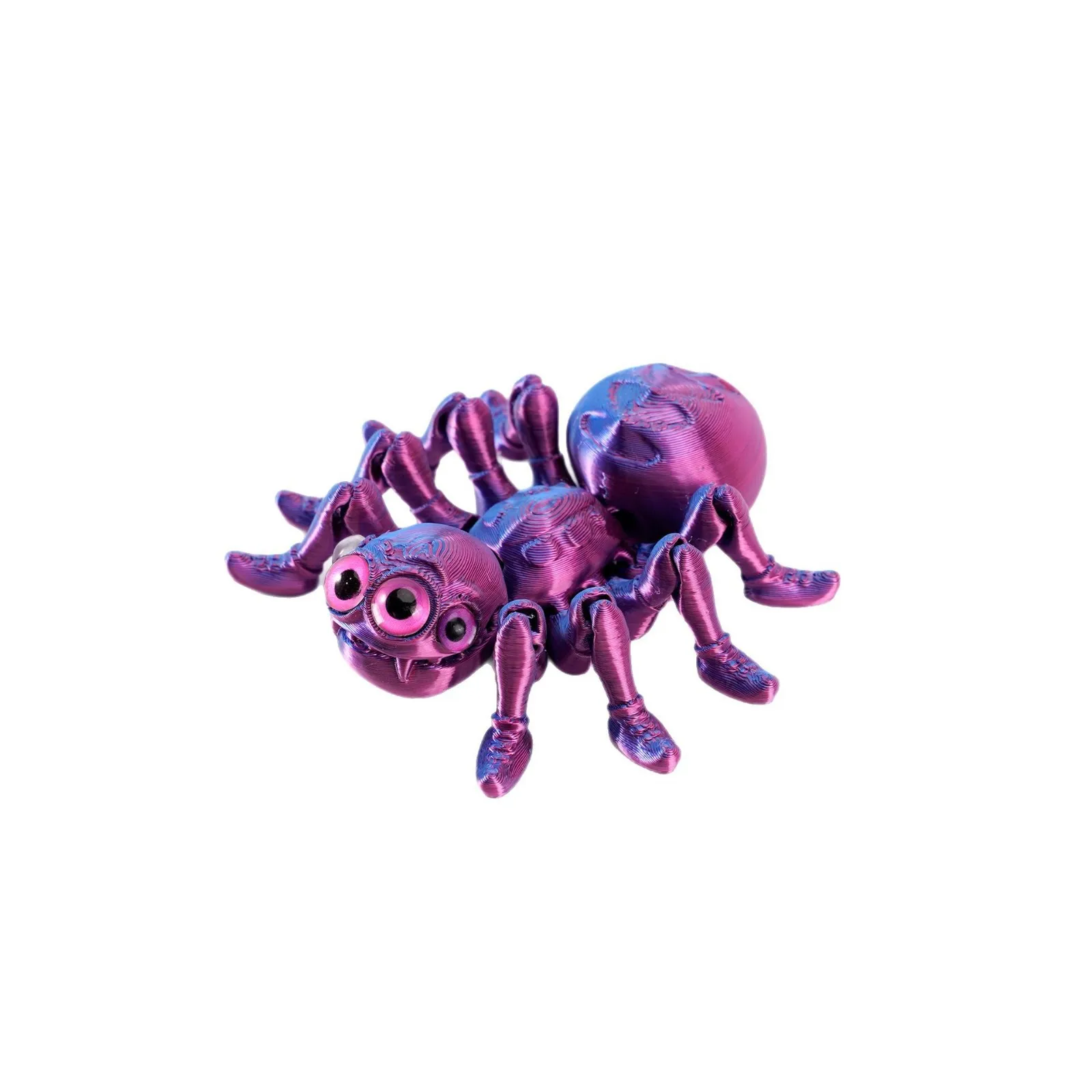 Ornement d'araignée multi-yeux transfrontalier d'impression 3D, ornement de bureau d'animal simulé, ramper articulaire intégré mobile