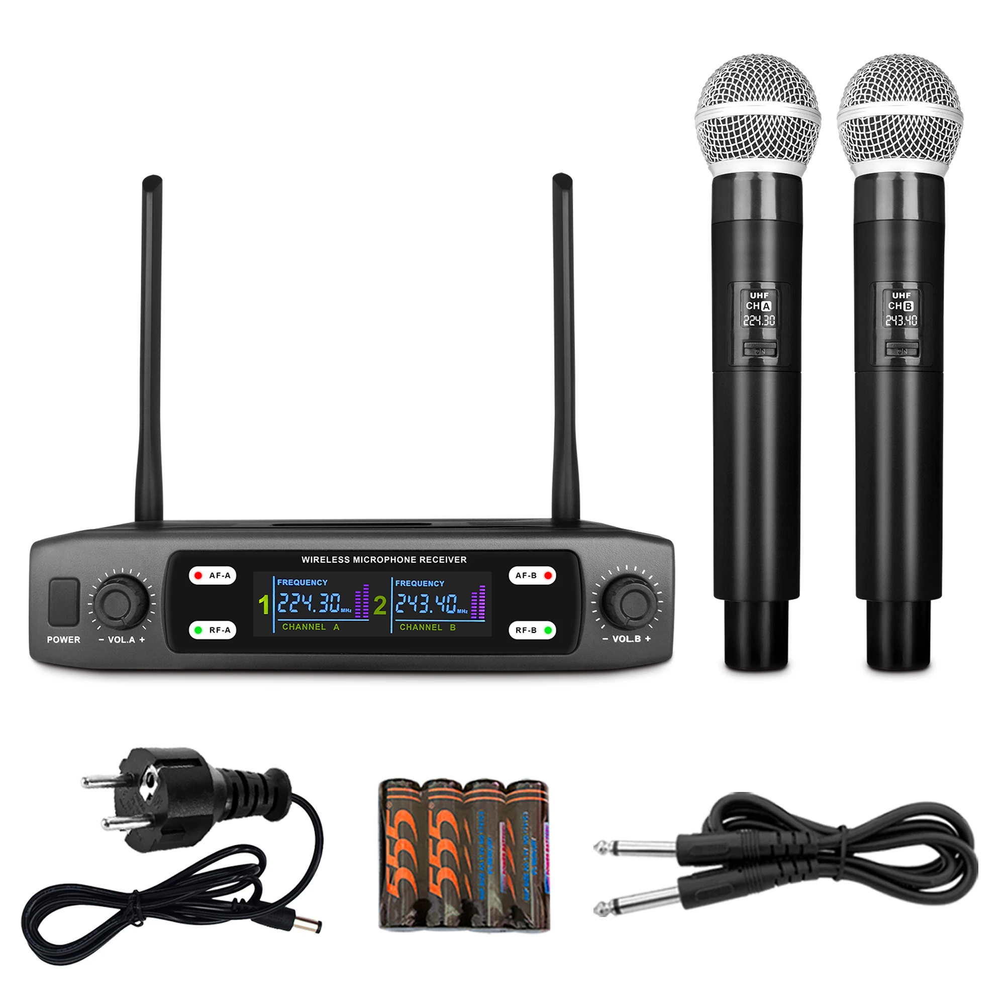 A drag two wireless microphone u section stage performance home dynamic microphone KTY sound set