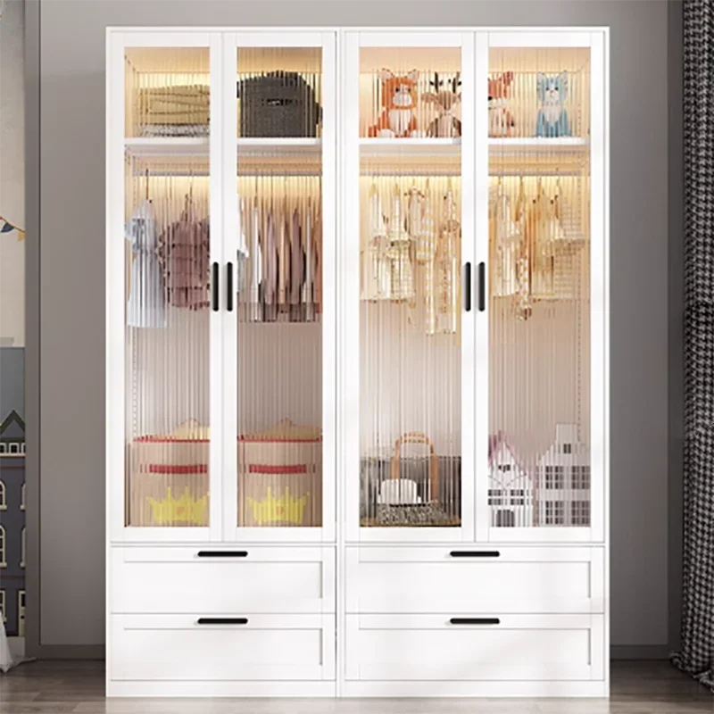 خزانة كبيرة لمجموعة البنات، خزانة تخزين بسيطة، خزانة ملابس مفتوحة للأطفال، ملابس معدنية، أثاث Armario De Ropa #4