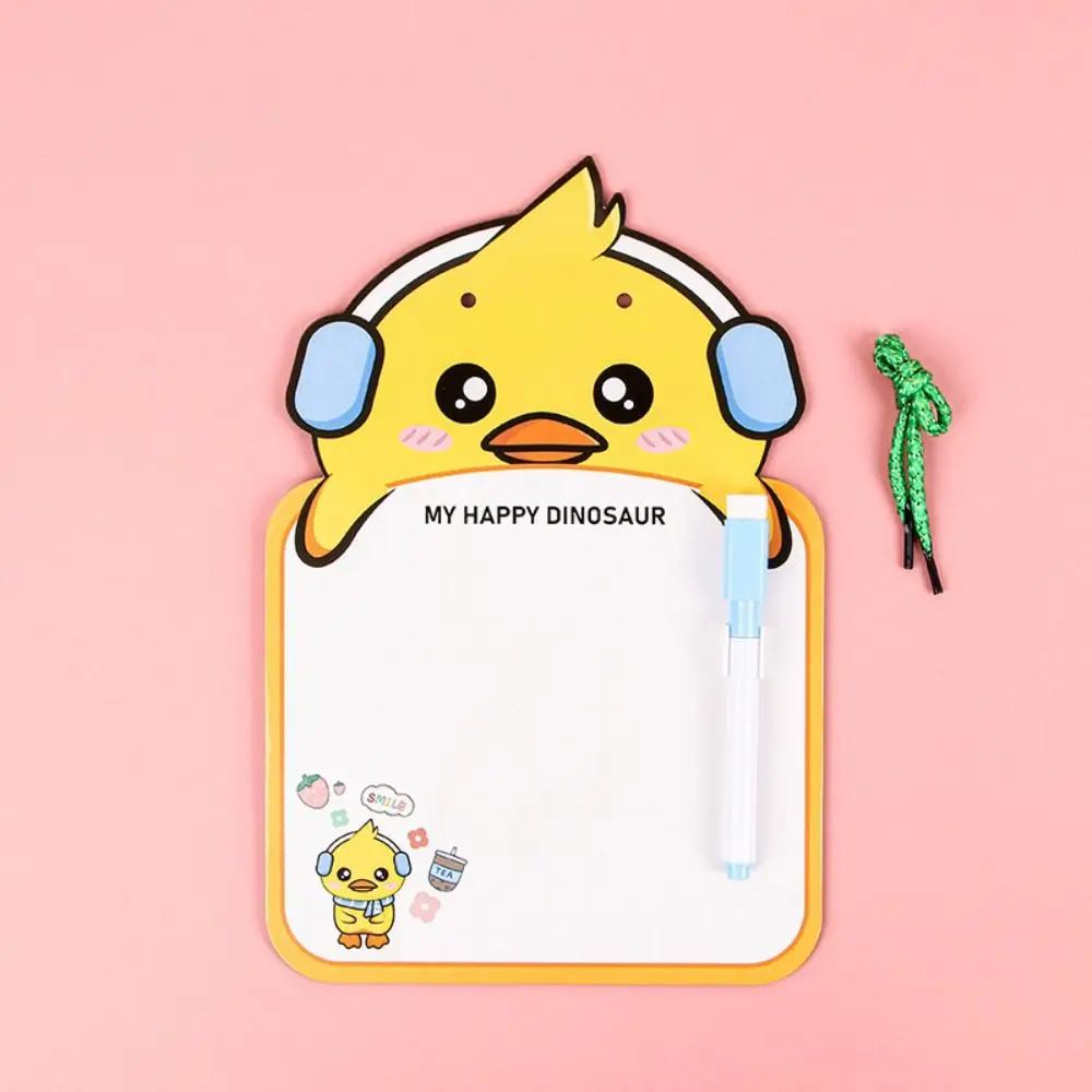 Portable Cute Erasable Whiteboard Creative Suspendable Drawing Board Reusable Cartoon Animal Shape Whiteboard Notebook Children