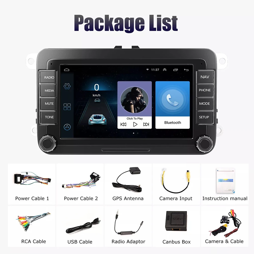 Black Stay Connected And Entertained With GOLF MK6 7 Car Radio For GOLF MK6 7