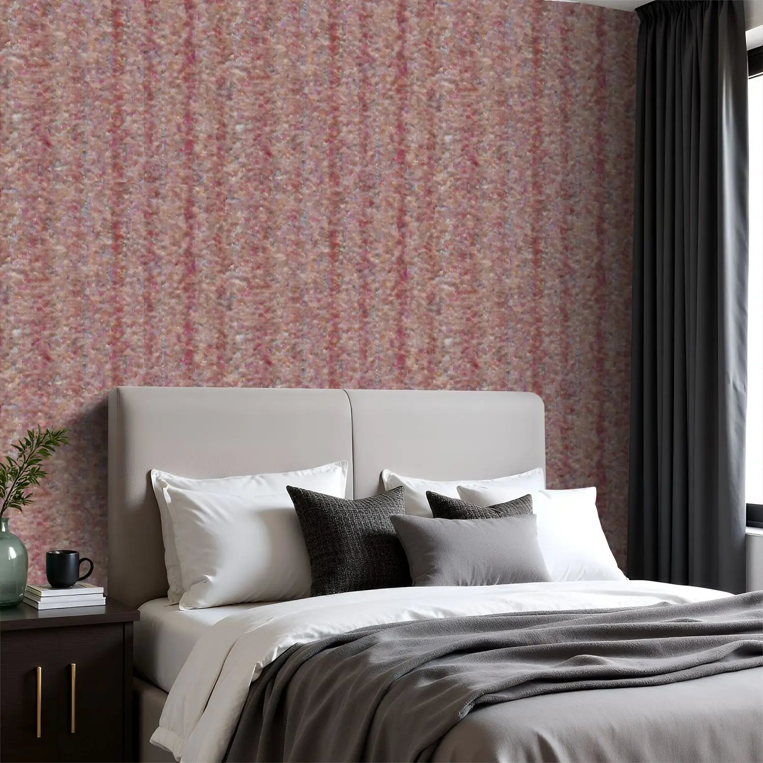 

Абстрактные обои с розовыми полосками 22,83 "X 118" водонепроницаемые обои для гостиной/спальни/ванной комнаты, наклейка на стену из ПВХ