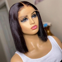 Brazilian 13*4 Lace Front Wig Short Human Hair Wigs Remy Hair 4*4 Lace Short Bob Straight Wig Wigs for Women Swiss Lace QT Hair