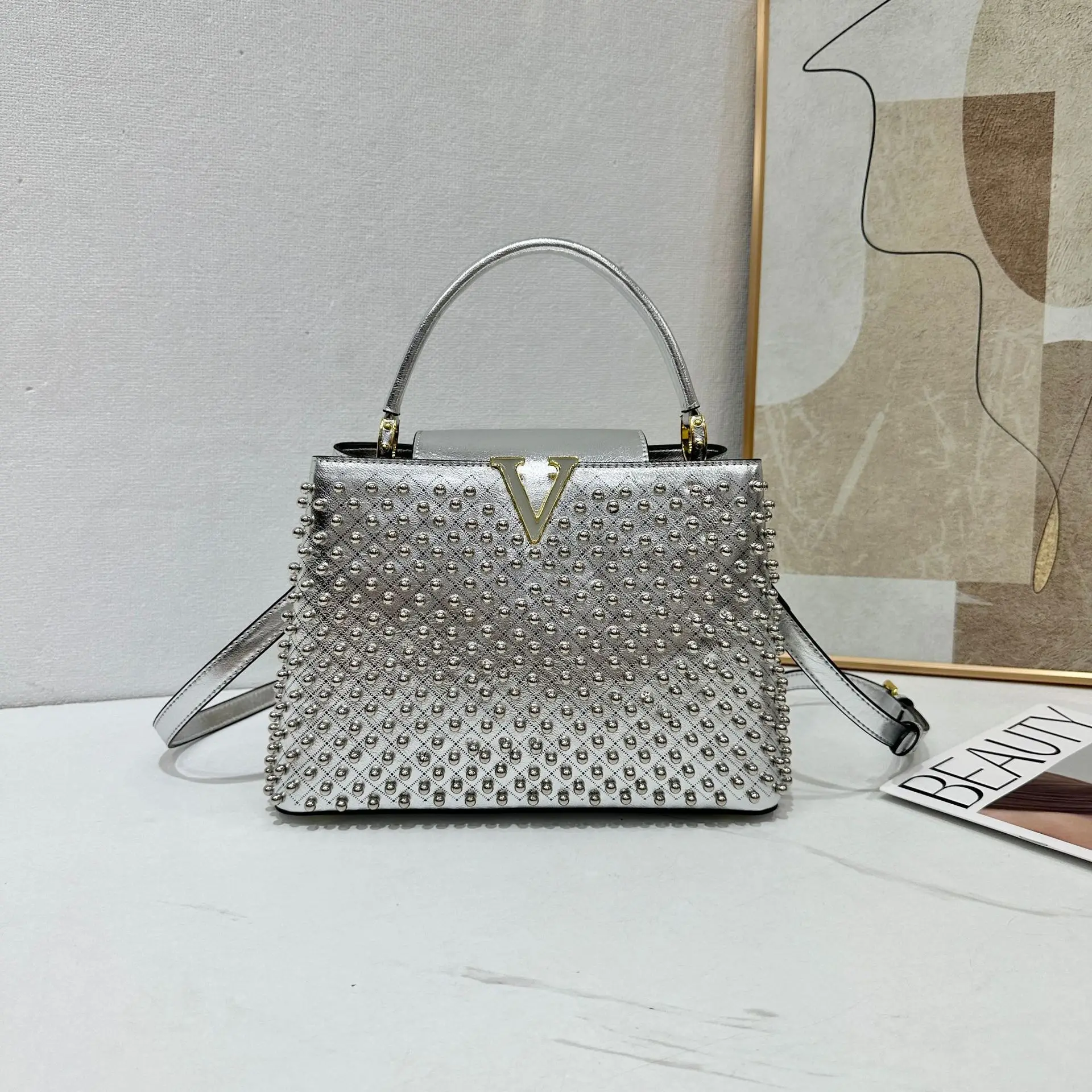  حقيبة حمل جاهزة للممر 2025 SS، محفظة كتف بمقبض علوي قابل للتحويل ومحفظة كروس للنساء، نمط الشارع للحمل ليلاً ونهارًا #2