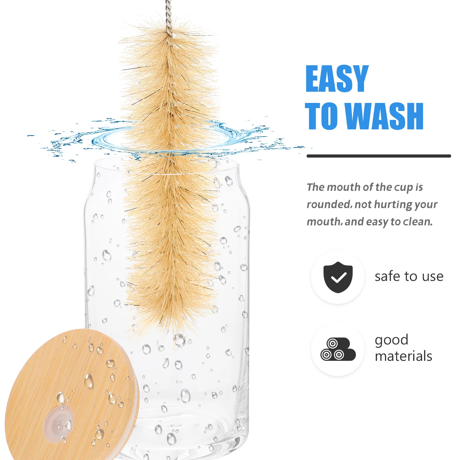 

1 Set Of Glass Drinking Cups With Lid Straw, Can Shaped Tumbler For Juice Coffee Water, Reusable Glass Cups For Home