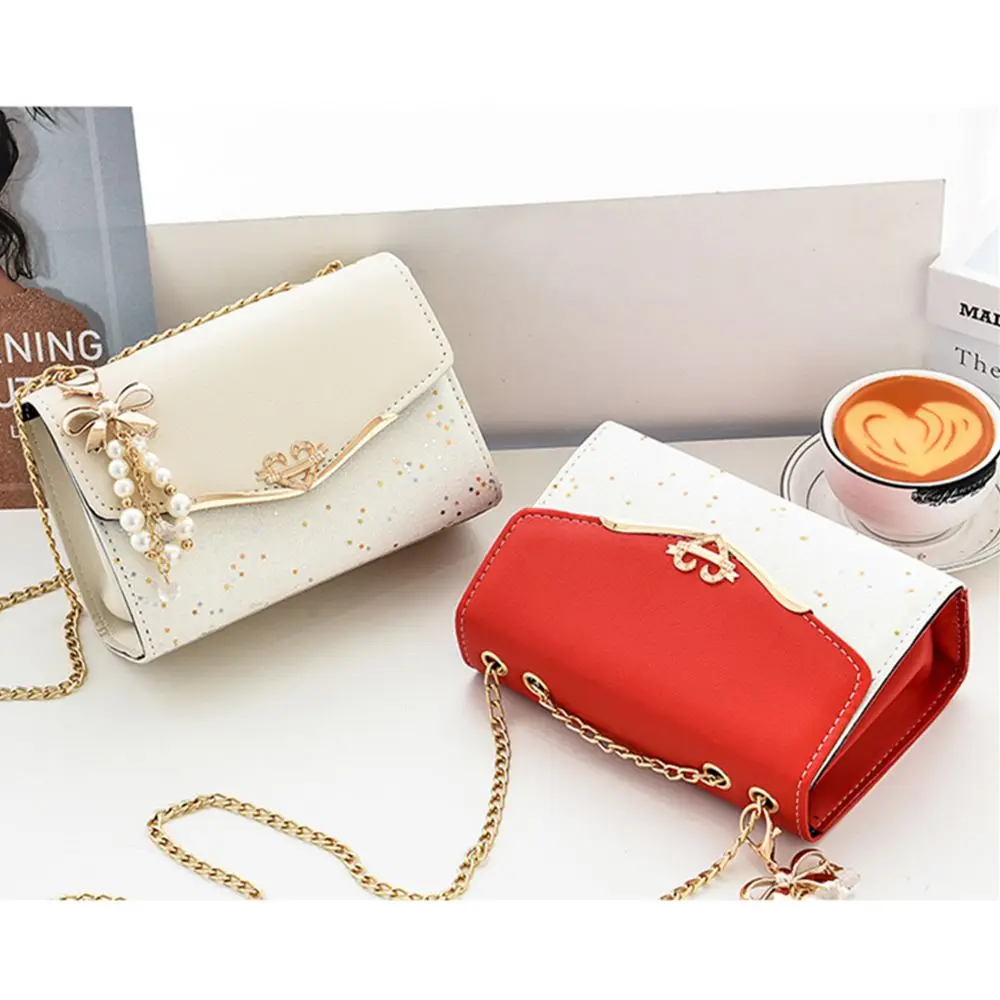 1PC Sequin fashion single shoulder bag versatile messenger bag mobile phone bag Korean messenger bag