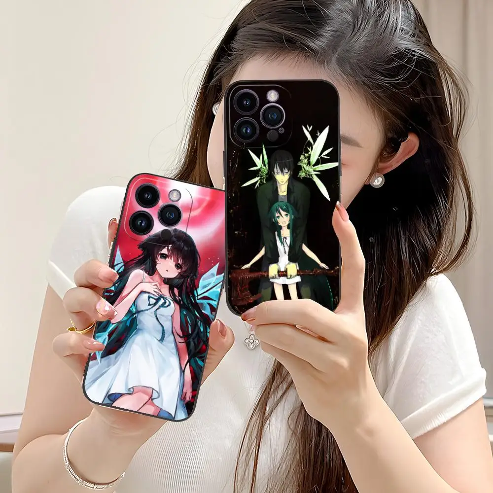 Saya no Uta حافظة هاتف محمول لهاتف آيفون 17 16 15 14 13 12 11 X XR XS 8 7 Pro Max Plus غطاء ملون صغير للهاتف الذكي جميل