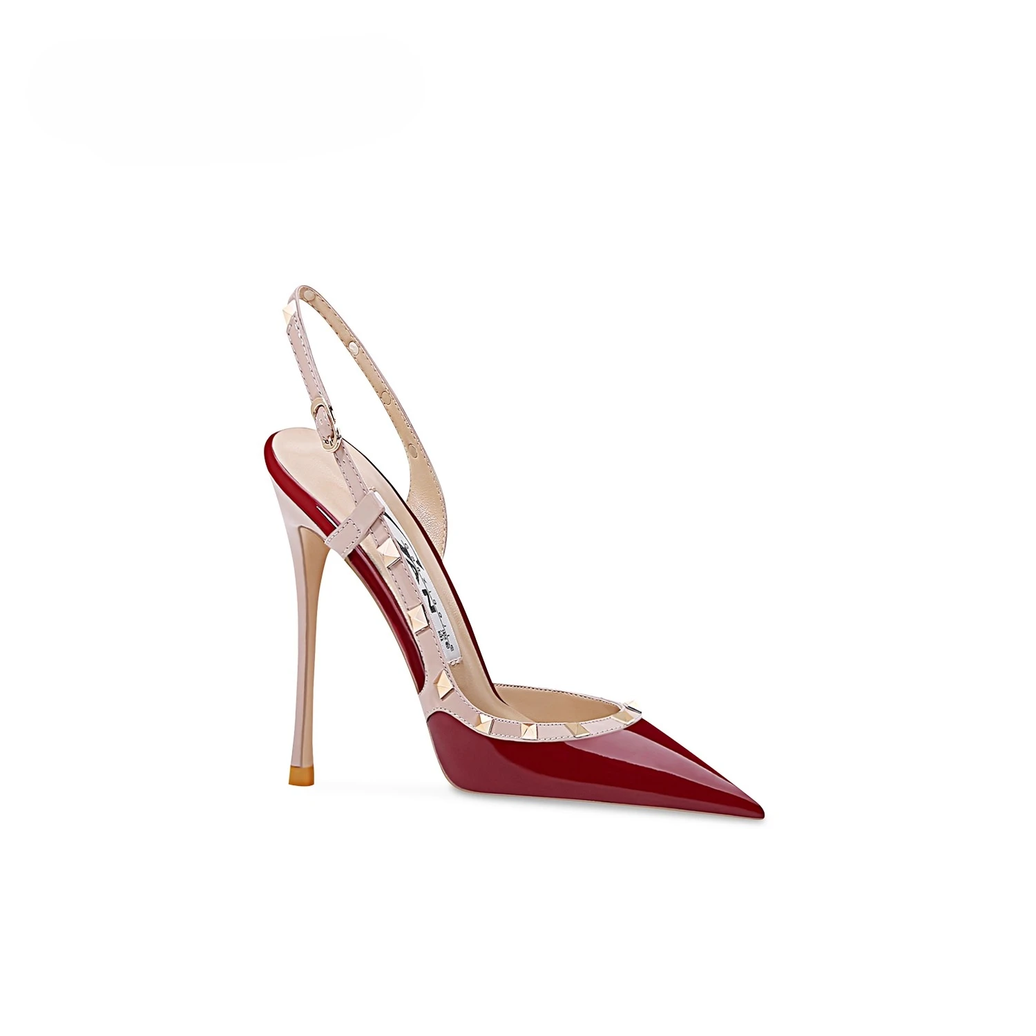 New Sexy Wine Red European and American High Heels for Women Slim Heels Pointed Toes, Shallow Mouth, Riveted Single Shoe Sandals view 4