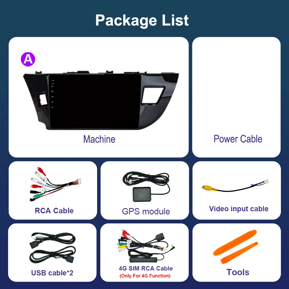 Picture 7: Car Radio Multimedia Player 10.1'' for Toyota Corolla E170 E180 2014 - 2016 Android System GPS Navi WiFi Carplay 4G DSP Stereo