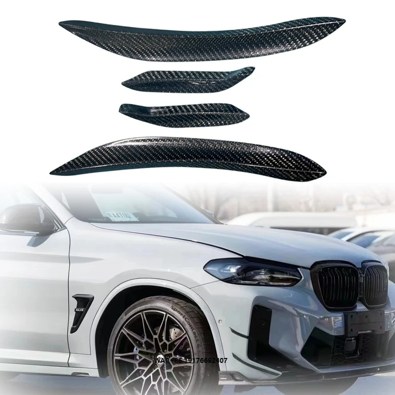 

Car Bumper Trims Front Bumper Canards for X3M X4M LCI Facelift Front Bumper Fins High Quality