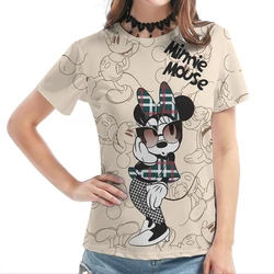 Women's T-shirt Minnie Mouse print girls short sleeved summer casual women home wear cartoon sports shirt quick drying T shirts