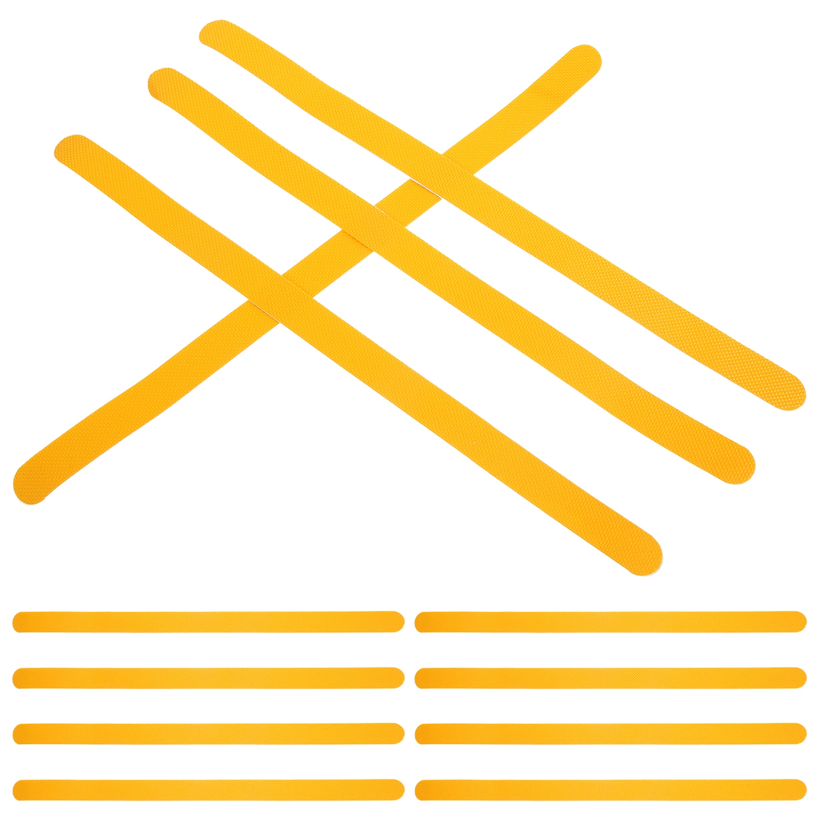 12 Pcs Yellow Non Slip Stickers for Bathroom Bathtub Shower Stair Anti Skid Tape PVC Rubber Strip Decal Construction Tools