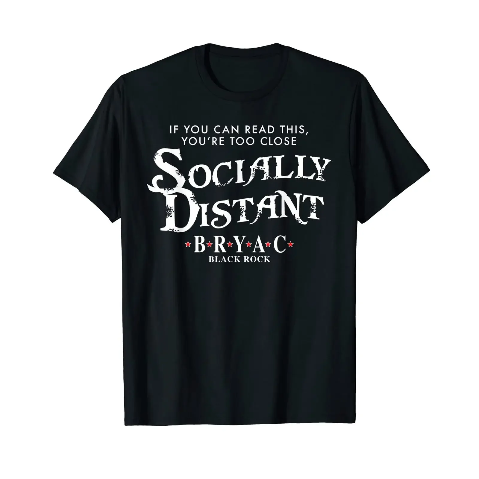 BRYAC Socially Distant T Shirt vintage Washed streetwear Soft Comfortable Unisex homme Top For Everyday Wear fashion