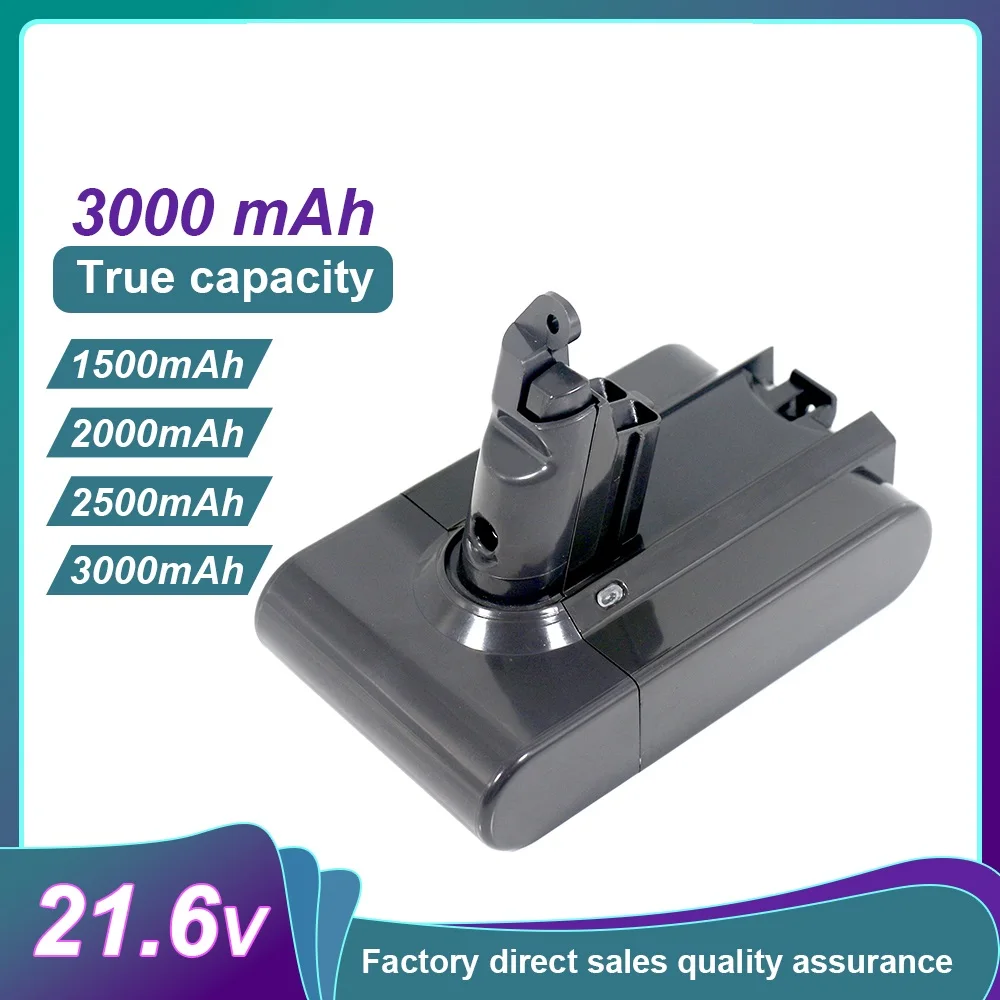 

21,6 В, 1,5 Ач-3 Ач, литий-ионный аккумулятор 10C для пылесоса Dyson V6, аккумулятор V6 DC56, DC58, DC59, DC61, DC62 SV03