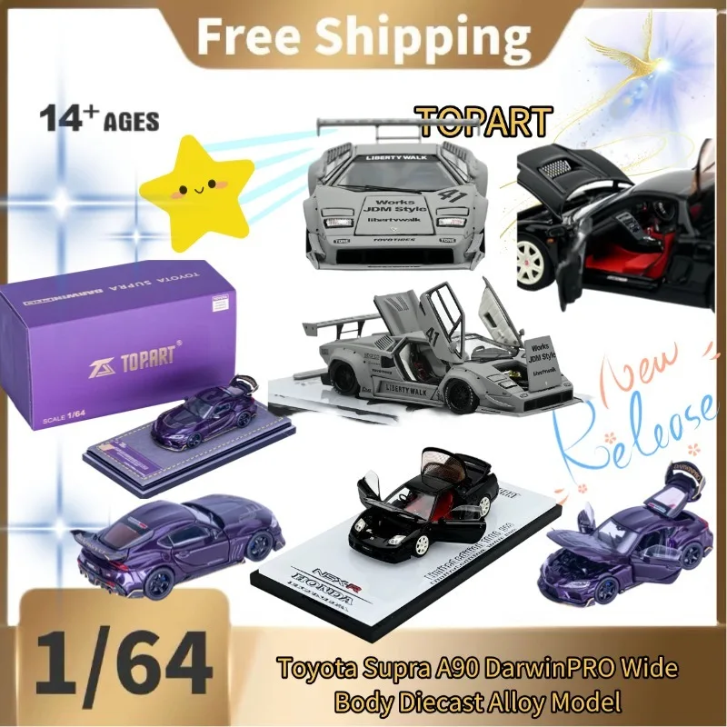 [In Stock] TOPART 1:64 Toyota Supra A90 DarwinPRO Wide Body Diecast Alloy Model, collector-level display item, holiday gift.