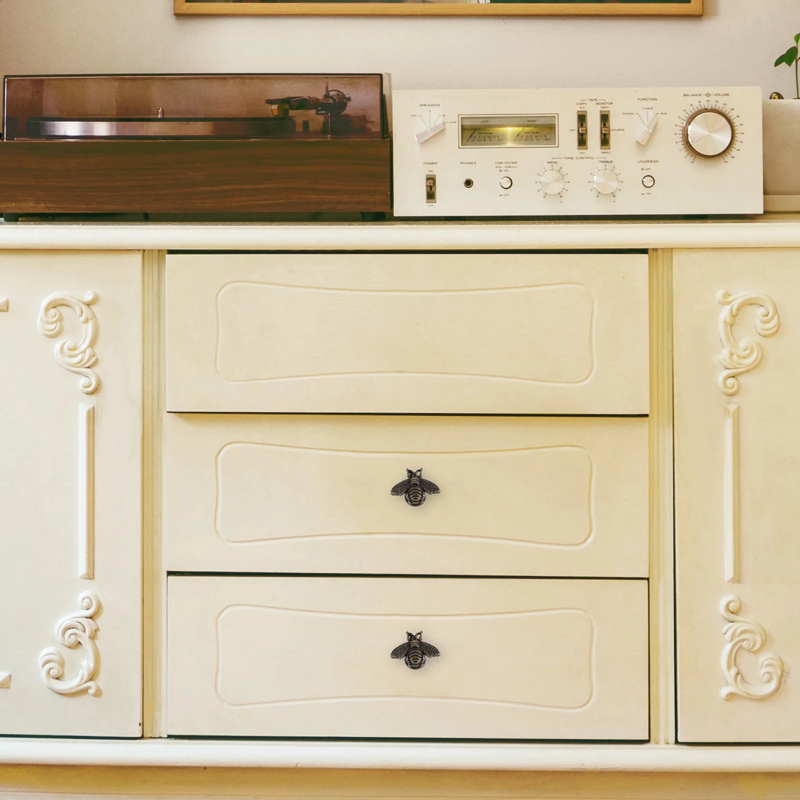 10 قطع من مقابض الأبواب ذات الطراز العتيق لدرج النحل ومقابض خزانة المطبخ الذهبية #2