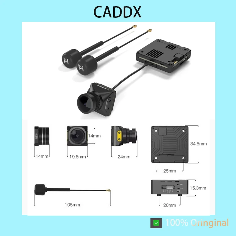 Walksnail Avatar HD Moonlight Kit 4K/60FPS Starlight Camera 160° FOV EIS Gyroflow Dual Antenna 2-6S for FPV Drone